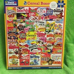 NWT -1000 Piece White Mountain Jigsaw Puzzle - "Cereal Boxes"